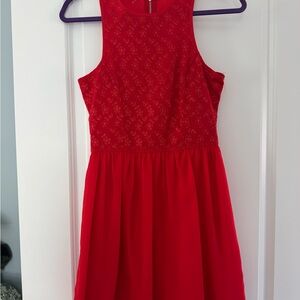Socialite Red Halter Sundress for Weddings